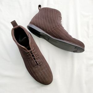 Brown suede ankle boots by Jil Sander size 10
